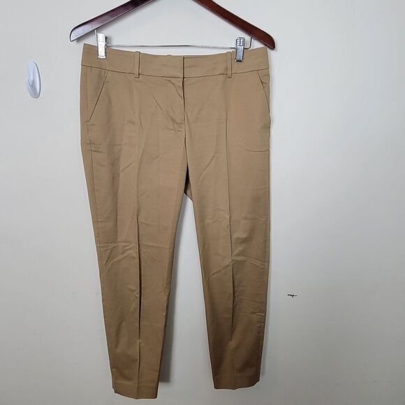 J. Crew Cafe Capri Pants Size 4 Brown Style #34629 - Picture 1 of 3